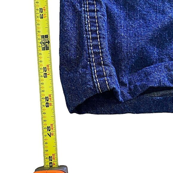 Mudd Womens Size 26 Jeans Bell Bottom Dark Wash Denim Blue 5 Pocket Hippie Retro - Picture 5 of 8